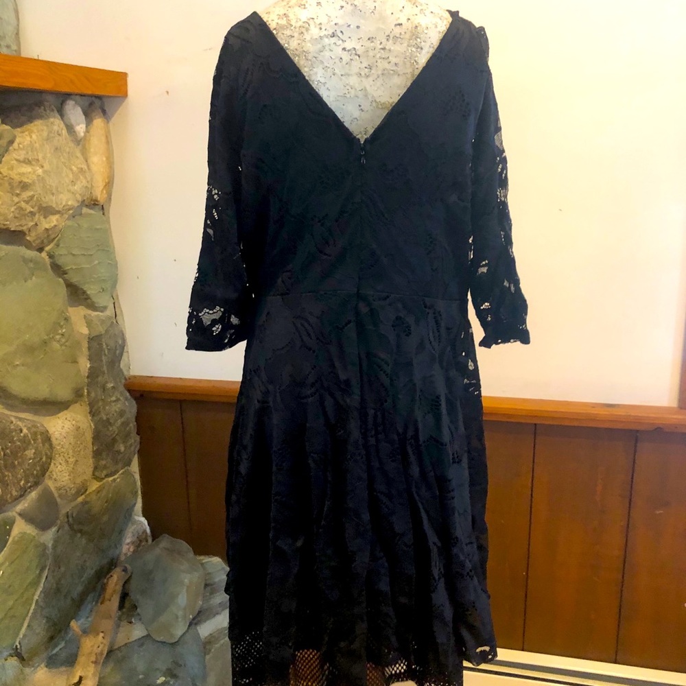 Lane Bryant Black Lace Party Dress